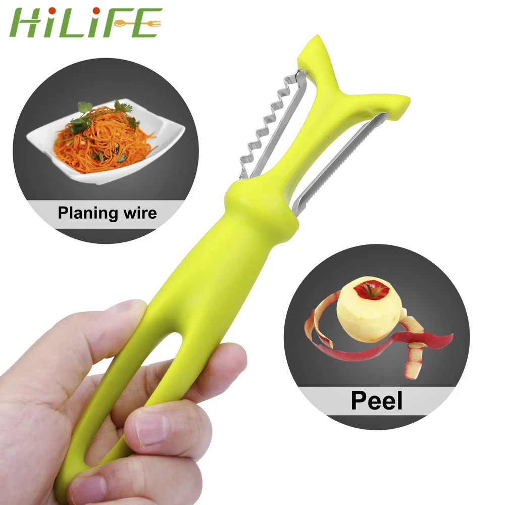 HILILFE Stainless Steel Vegetable Peeler Knife Sharp Cutter Gadgets Carrot Potato Fruit Shred Grater Multifunction
HILILFE Stainless Steel Vegetable Peeler Knife Sharp Cutter Gadgets Carrot Potato Fruit Shred Grater Multifunction