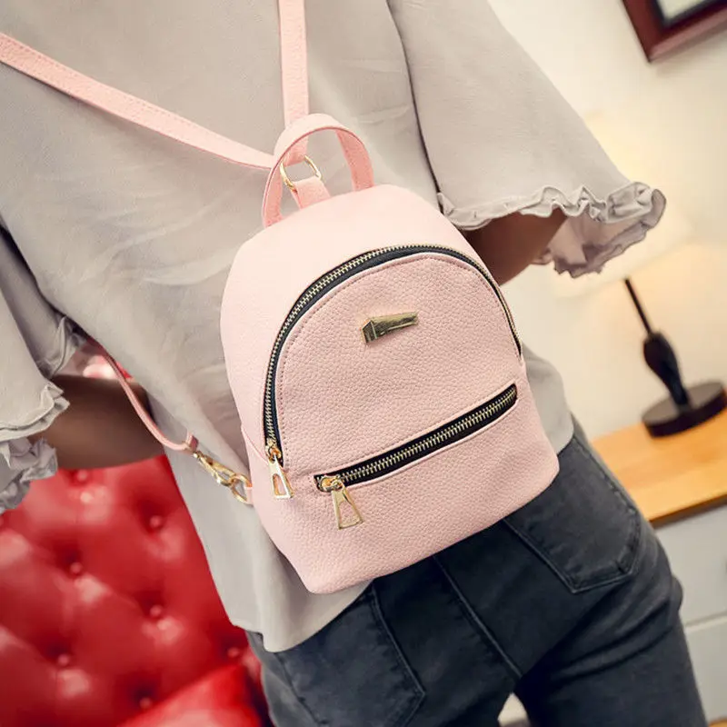 HOT Fashion Casual Women Ladies Leather Backpacks Mini Travel Rucksack School Bag Black Pink Gray
HOT Fashion Casual Women Ladies Leather Backpacks Mini Travel Rucksack School Bag Black Pink Gray