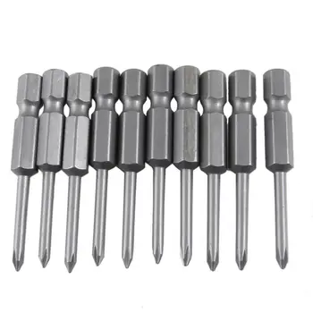 10 Pcs 1/4" Hex 50mm Length 2.5mm Phillips PH0 Magnetic Screwdriver Bits 
10 Pcs 1/4" Hex 50mm Length 2.5mm Phillips PH0 Magnetic Screwdriver Bits