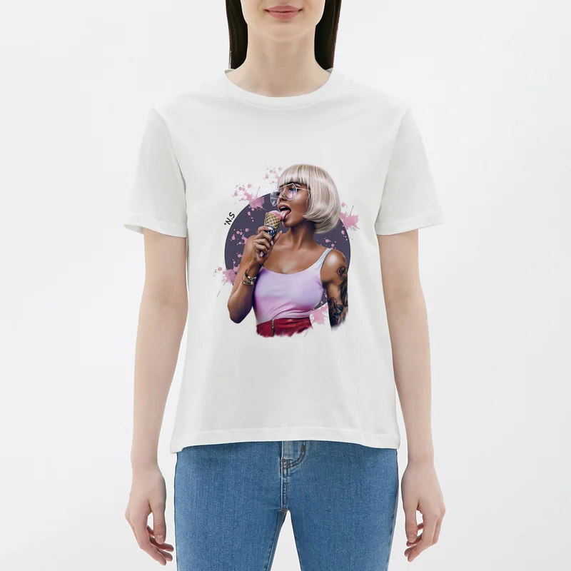 2019 New Pretty Girl with Ice Cream Kawaii Printing Fashion T-shirt Funny Tees Short Sleeve Tops Tee Graphic Tees Women 
2019 New Pretty Girl with Ice Cream Kawaii Printing Fashion T-shirt Funny Tees Short Sleeve Tops Tee Graphic Tees Women