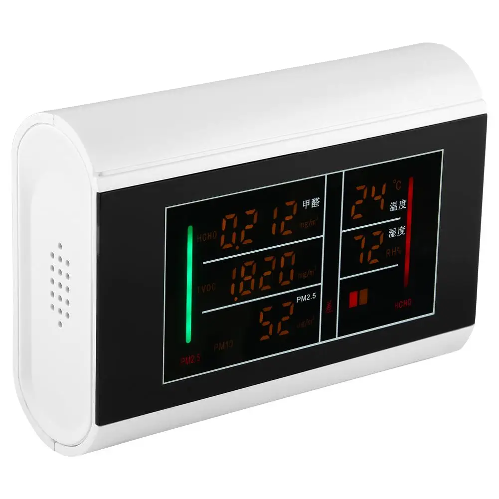 5in1 Digital Formaldehyde Detector Multifunctional Air Analyzer Air Quality HCHO TVOC PM2.5 Monitor for Household Car Tool
5in1 Digital Formaldehyde Detector Multifunctional Air Analyzer Air Quality HCHO TVOC PM2.5 Monitor for Household Car Tool