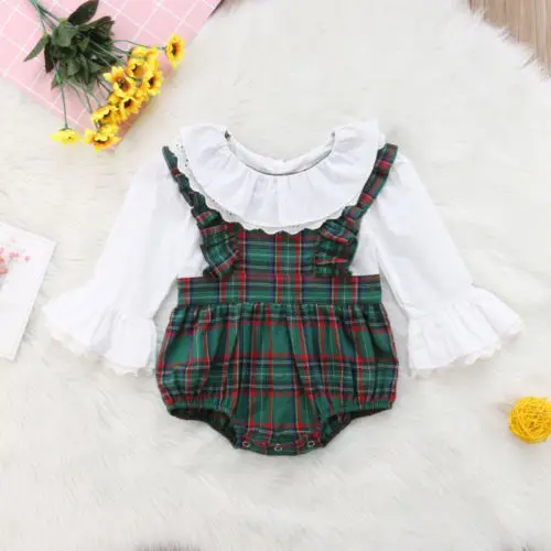Plaid Baby Girl Clothes Ruffles Lace Long Flare Sleeve Floral Baby Infant Rompers Jumpsuit New Born Baby Clothes
Plaid Baby Girl Clothes Ruffles Lace Long Flare Sleeve Floral Baby Infant Rompers Jumpsuit New Born Baby Clothes