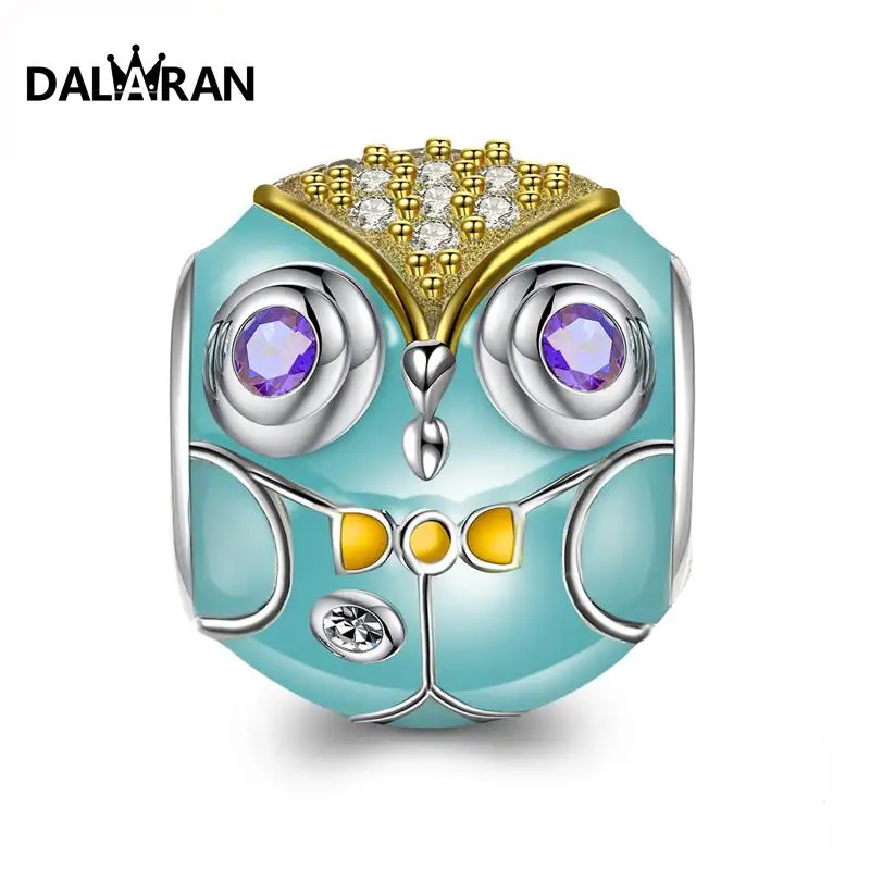 DALARAN 925 Sterling Silver Cute Owl Gold Beads Fit Diy Pandora Original Charm Bracelet Necklace Fashion Jewelry For Women
DALARAN 925 Sterling Silver Cute Owl Gold Beads Fit Diy Pandora Original Charm Bracelet Necklace Fashion Jewelry For Women