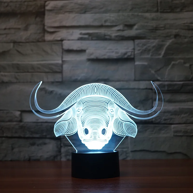 Creative Led Nightlight Wholesale Touch Acrylic Atmosphere Table Kids Lamp Children's room decoration 3D night light | Освещение