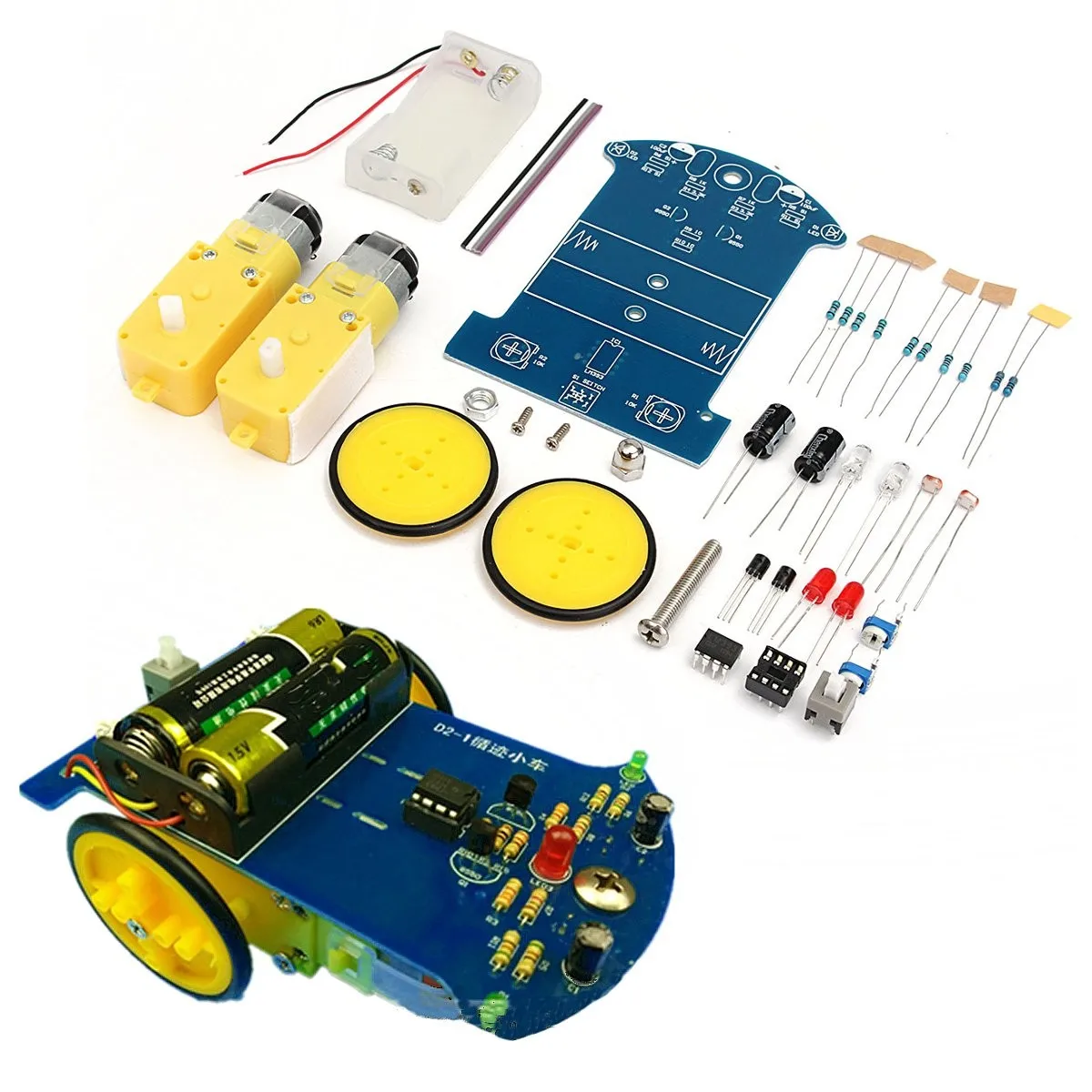 DIY Smart Tracking Robot Car Electronic Kit With Reduction Motor Set High Quality New
DIY Smart Tracking Robot Car Electronic Kit With Reduction Motor Set High Quality New