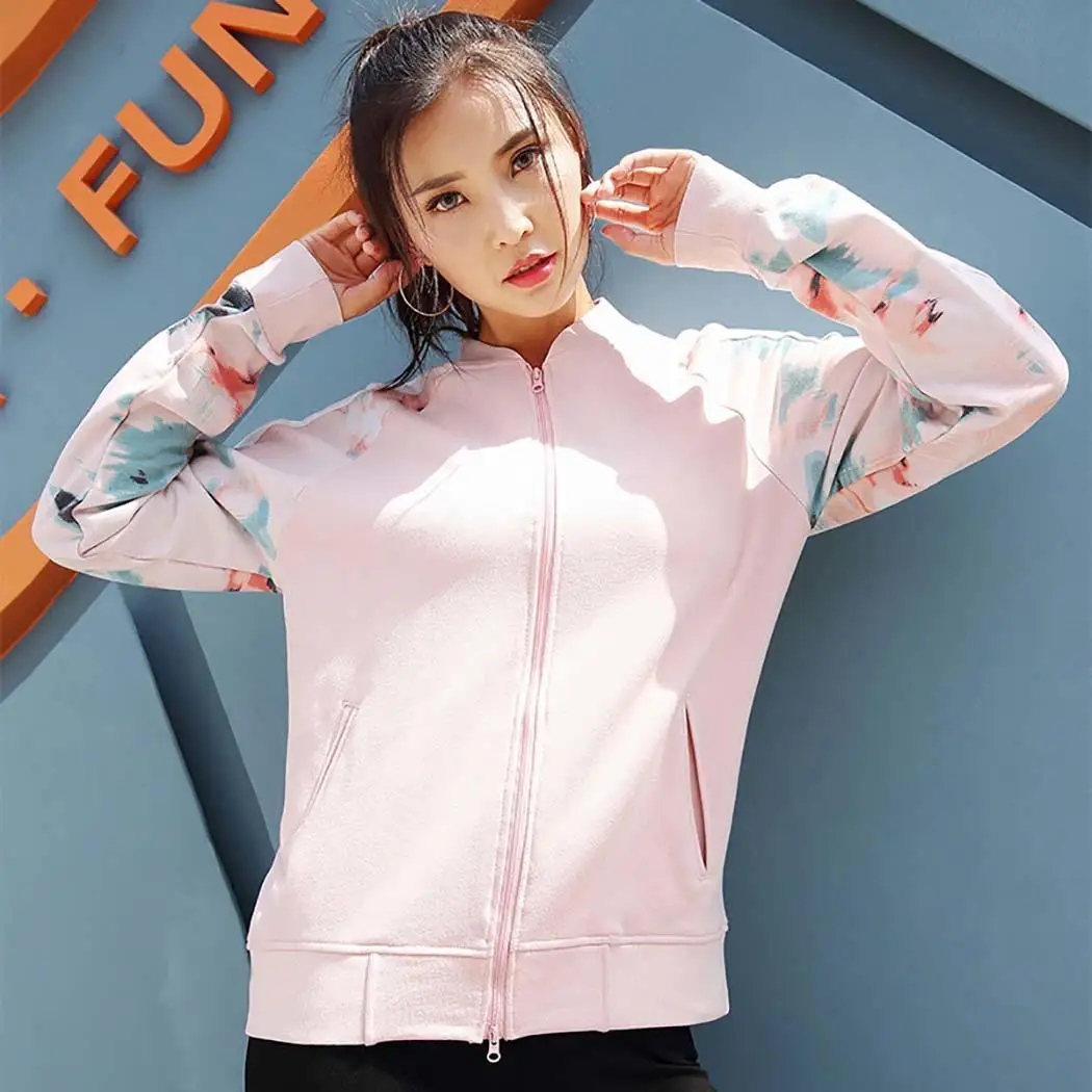 Women Casual Print Patchwork Long Sleeve Pink Loose Patchwork, Autumn/Spring Zip Jackets Sport Coat Regular
Women Casual Print Patchwork Long Sleeve Pink Loose Patchwork, Autumn/Spring Zip Jackets Sport Coat Regular