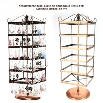 Six Layers 288 Holes Jewelry Display Stand Rotatable Earrings Necklace Bracelet Jewelry Display Stand Hanger Holder Gift
Six Layers 288 Holes Jewelry Display Stand Rotatable Earrings Necklace Bracelet Jewelry Display Stand Hanger Holder Gift