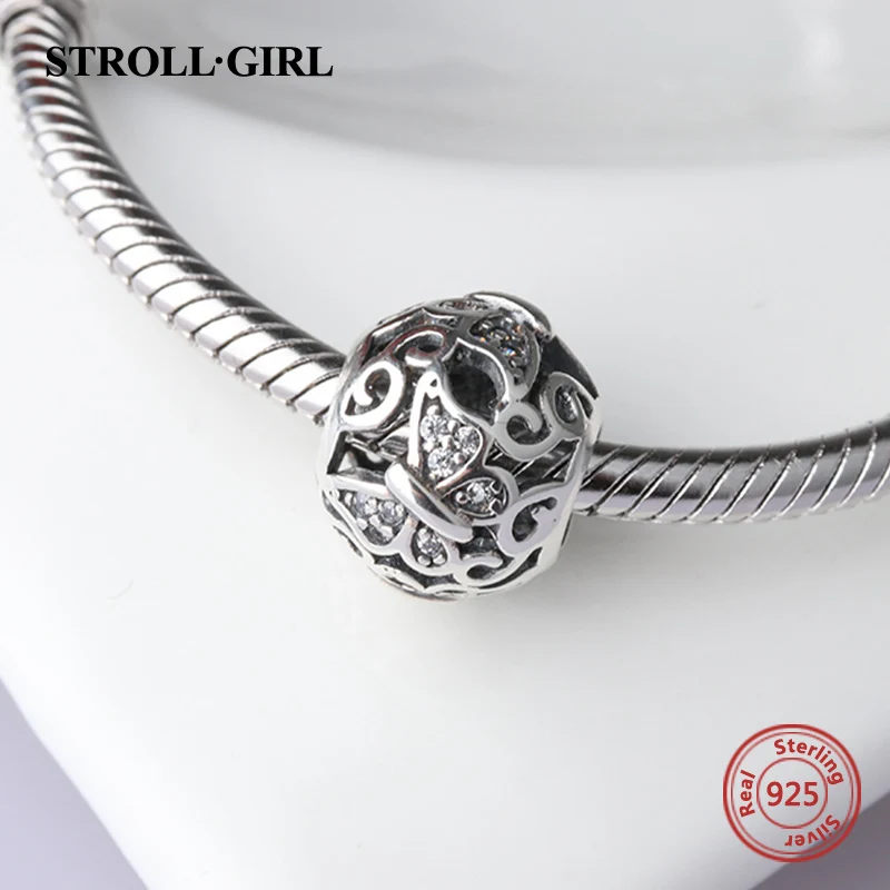 StrollGirl 925 Sterling Silver openwork butterfly charms beads with CZ stone Fit Authentic European Bracelet Jewelry for gift
StrollGirl 925 Sterling Silver openwork butterfly charms beads with CZ stone Fit Authentic European Bracelet Jewelry for gift