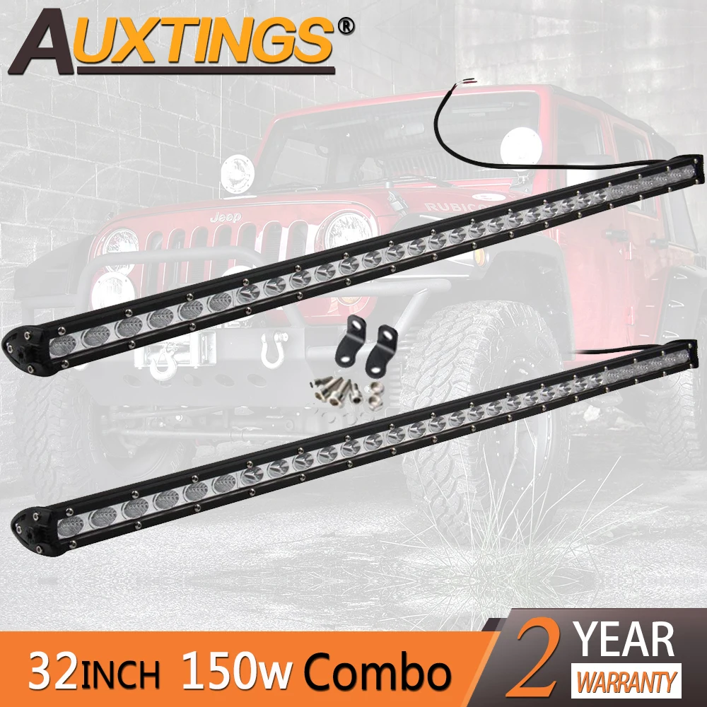 Auxtings 32'' inch 150w LED Work Light Bar Super Mini Slim Single Row Led Bar Flood Spot SUV OffRoad Bar 12V 24V for Jeep 4X4
Auxtings 32'' inch 150w LED Work Light Bar Super Mini Slim Single Row Led Bar Flood Spot SUV OffRoad Bar 12V 24V for Jeep 4X4