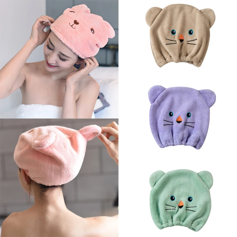 

2019 NEW Good Hygroscopicity And Breathability Microfiber Hair Turban Quickly Dry Hair Hat Wrapped Towel Cap Towel