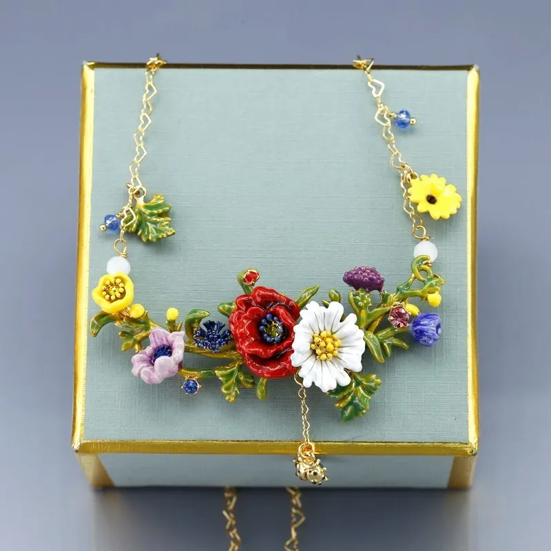 Enamel Glaze Corn Poppy Poppy The Ball Daisy Green Leaf Ladybug Tassels Clavicle Necklace
Enamel Glaze Corn Poppy Poppy The Ball Daisy Green Leaf Ladybug Tassels Clavicle Necklace
