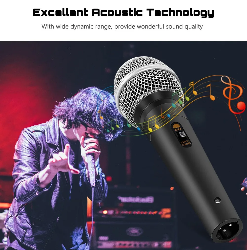 Accewit SN - 1000 Microphone Professional Handheld Wired Cardioid Dynamic HiFi 80Hz - 14KHz Portable Audio
Accewit SN - 1000 Microphone Professional Handheld Wired Cardioid Dynamic HiFi 80Hz - 14KHz Portable Audio