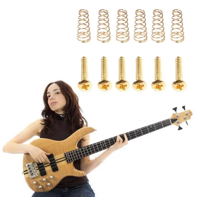 Height Screws 6pcs Electric Guitar Single Coil Pickup Mount with Conical Springs Musical Instrument for guital accessories
Height Screws 6pcs Electric Guitar Single Coil Pickup Mount with Conical Springs Musical Instrument for guital accessories