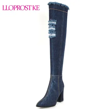 Lloprost ke Women Over The Knee High Boots Denim Fashion Women Shoes Platform Winter Shoes Women Motorcycle Boots Big Size 34-43
Lloprost ke Women Over The Knee High Boots Denim Fashion Women Shoes Platform Winter Shoes Women Motorcycle Boots Big Size 34-43