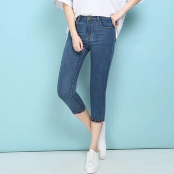 Summer Plus Size Skinny Capris Jeans Woman High Waist Stretch Embroidered Jeans Slim Short Jeans Mom Push Up Denim Shorts Pants
Summer Plus Size Skinny Capris Jeans Woman High Waist Stretch Embroidered Jeans Slim Short Jeans Mom Push Up Denim Shorts Pants