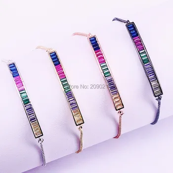 10Pcs New Style Micro Pave Shiny Rainbow CZ/Cubic Zirconia Long Bar Bracelets For Women Girl Jewelry
10Pcs New Style Micro Pave Shiny Rainbow CZ/Cubic Zirconia Long Bar Bracelets For Women Girl Jewelry