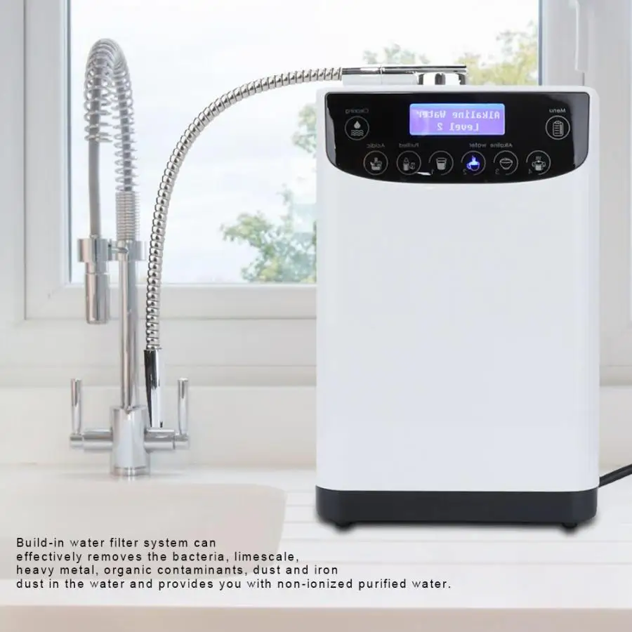 Household 9000L LCD Water Ionizer Purifier Machine PH2.8-11 Alkaline Acid 5 Water Settings Machine Auto-Cleaning Water Treatment
Household 9000L LCD Water Ionizer Purifier Machine PH2.8-11 Alkaline Acid 5 Water Settings Machine Auto-Cleaning Water Treatment