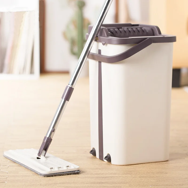 Flat Squeeze Mop and Bucket System with Hand Free Wringing Replacement Mop Pads Wet or Dry for Cleaning Hardwood Laminate Tile
Flat Squeeze Mop and Bucket System with Hand Free Wringing Replacement Mop Pads Wet or Dry for Cleaning Hardwood Laminate Tile