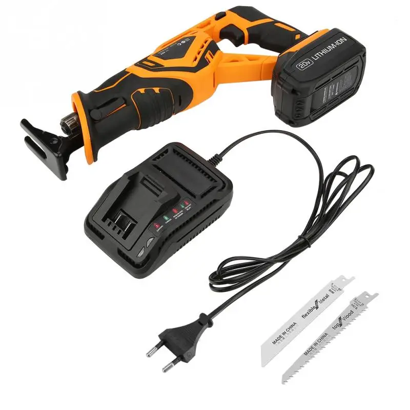 20V Portable Reciprocating Saw Handheld Lithium Battery Cordless Reciprocating Saw for Wood/PVC Tube(220V EU plug)
20V Portable Reciprocating Saw Handheld Lithium Battery Cordless Reciprocating Saw for Wood/PVC Tube(220V EU plug)