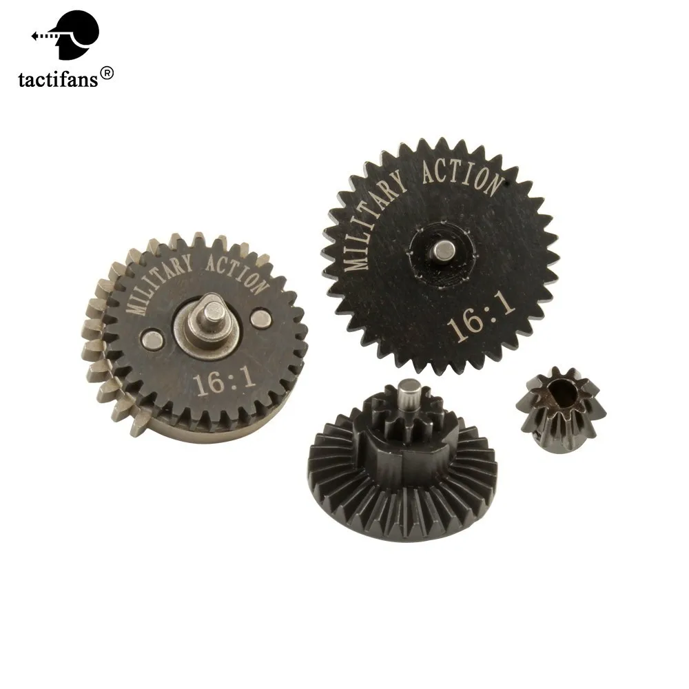 High Speed 16:1 Bevel Spur Sector Gears Set Motor Pinion For Ver.2 / 3 AEG Airsoft Gearbox Hunting Paintball Army Accessories
High Speed 16:1 Bevel Spur Sector Gears Set Motor Pinion For Ver.2 / 3 AEG Airsoft Gearbox Hunting Paintball Army Accessories