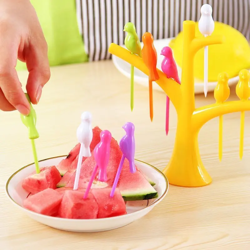 FASOTY Creative Home Treetop Bracket Bird Fruit Fork Cute Personality Fruit Fork Plastic Fruit 6 Sticks Packing
FASOTY Creative Home Treetop Bracket Bird Fruit Fork Cute Personality Fruit Fork Plastic Fruit 6 Sticks Packing