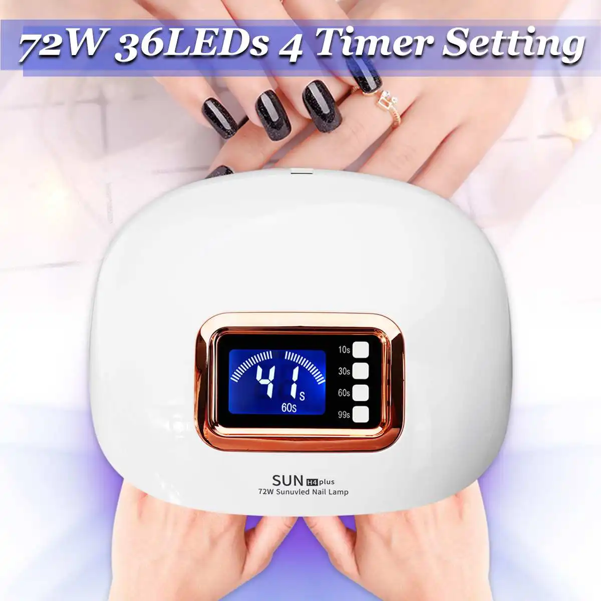 Professional Nail Dryer 72W Auto-Sensor 36 LEDs UV Lamp Light Polish Gel Machine 100-240V 50/60Hz EU/US Plug LCD Display Sensor
Professional Nail Dryer 72W Auto-Sensor 36 LEDs UV Lamp Light Polish Gel Machine 100-240V 50/60Hz EU/US Plug LCD Display Sensor