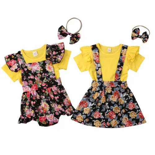 Newborn Kids Baby Girls Clothes Sets Flower Tops T-shirt Strap Romper Strap Skirt Headbands 3pcs Cute Outfit Clothes Girl 0-6T
Newborn Kids Baby Girls Clothes Sets Flower Tops T-shirt Strap Romper Strap Skirt Headbands 3pcs Cute Outfit Clothes Girl 0-6T