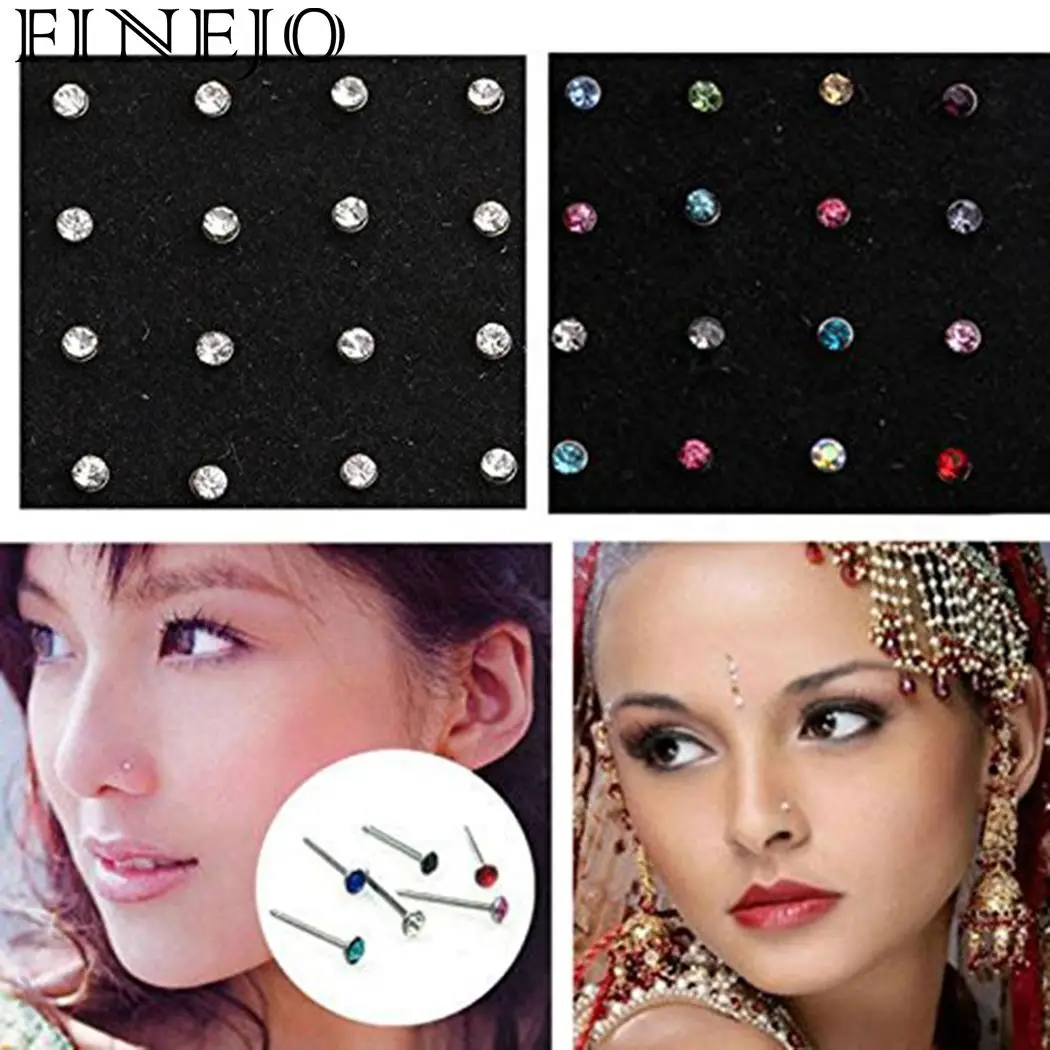 40pcs/set Indian style Crystal Rhinestone Nose Rings & Studs for Women Men Surgical Steel Body Piercing Jewelry 3mm
40pcs/set Indian style Crystal Rhinestone Nose Rings & Studs for Women Men Surgical Steel Body Piercing Jewelry 3mm