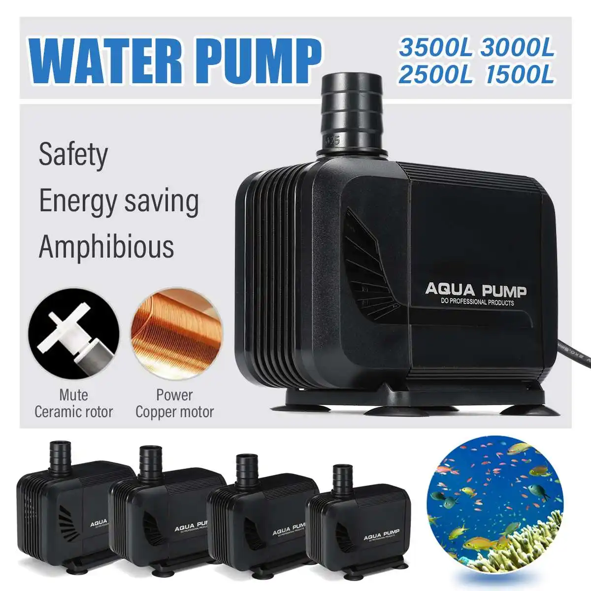 1500/2500/3000/3500L 15/35/40/45W Submersible Fish Water Pump Pond Aquarium Tank Pool Waterfall Fountain Sump Water Pump
1500/2500/3000/3500L 15/35/40/45W Submersible Fish Water Pump Pond Aquarium Tank Pool Waterfall Fountain Sump Water Pump