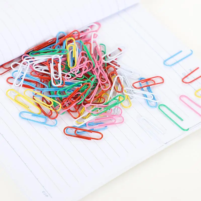 100Pcs/lot Sliver/Colorful Paper Clips Bookmark Notes Classified Clips Metal Office Stationery Supplies Paper Clips Marking Clip
100Pcs/lot Sliver/Colorful Paper Clips Bookmark Notes Classified Clips Metal Office Stationery Supplies Paper Clips Marking Clip