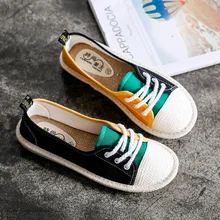 Femmes chaussures à lacets plat dames bonbons couleurs pêcheur chaussures légères respirant 2018 décontracté mode loisirs chaussures(China)