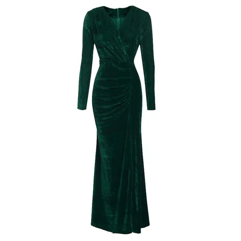 Autumn Winter Women Velvet Dresses 2019 Ladies Elegant Long Sleeve Green Red Blue Sexy Slim Fit Sheath Evening Party Long Dress
Autumn Winter Women Velvet Dresses 2019 Ladies Elegant Long Sleeve Green Red Blue Sexy Slim Fit Sheath Evening Party Long Dress