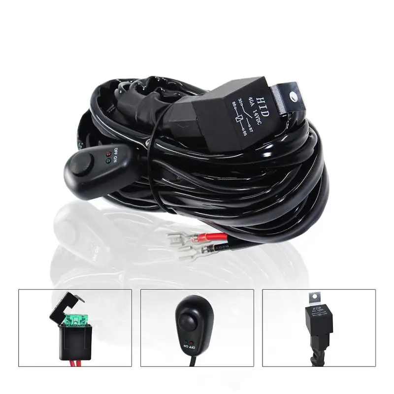 Car LED Light Wiring Switch Support 300W High Power Cable Group Wiring Harness For Car Roof Light LED Work Light Bar With Fuse
Car LED Light Wiring Switch Support 300W High Power Cable Group Wiring Harness For Car Roof Light LED Work Light Bar With Fuse