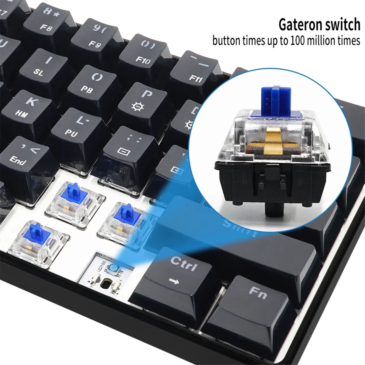 Игровая механическая клавиатура Gateron переключатель RGB оптическая ось может быть