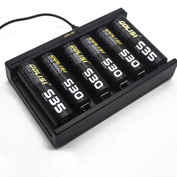 GOLISI Needle 6 5V 2A Smart Fast Battery Charger USB Charging Overcharging Protect 6 Slots
GOLISI Needle 6 5V 2A Smart Fast Battery Charger USB Charging Overcharging Protect 6 Slots
