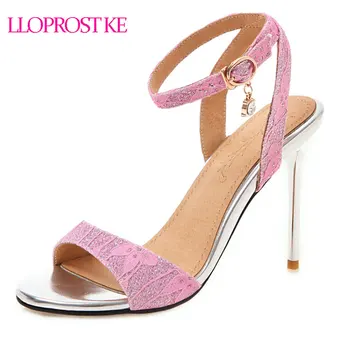 Lloprost ke Shoes woman Thin High heel Women's sandal Peep toe Ankle Buckle Party shoes Summer Blue Pink Plus size 31-46 H188
Lloprost ke Shoes woman Thin High heel Women's sandal Peep toe Ankle Buckle Party shoes Summer Blue Pink Plus size 31-46 H188