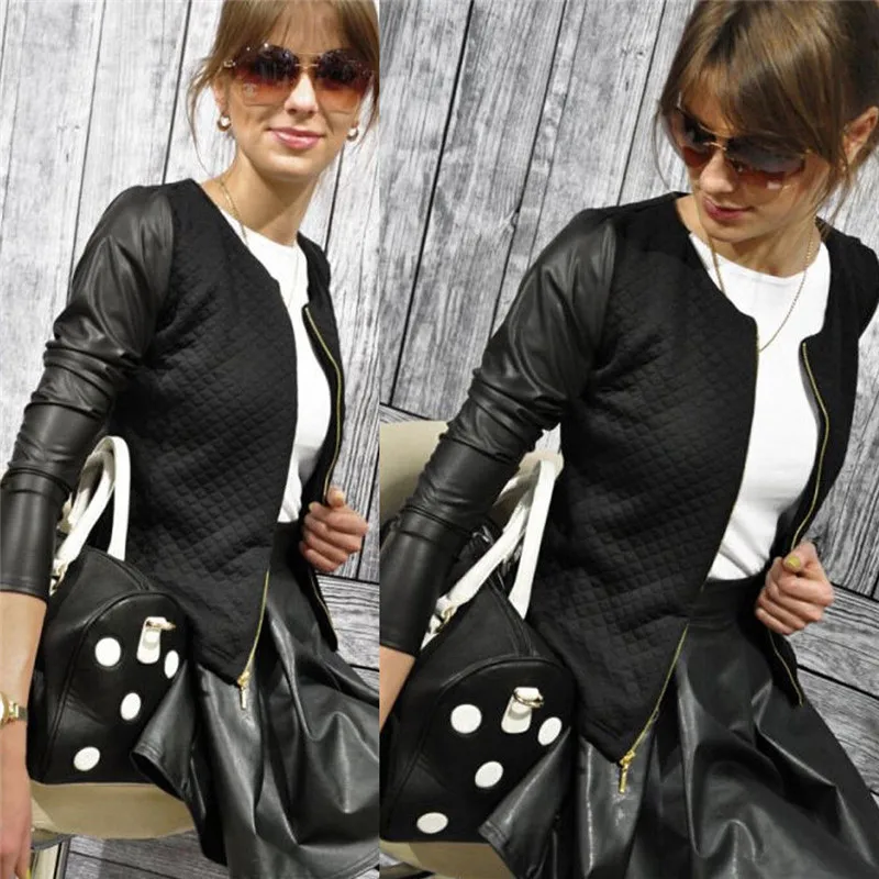 Women's Leather Short Punk Motorcycle Biker Jacket Zipper Casual Coat Outwear Long Sleeve jacket coat top
Women's Leather Short Punk Motorcycle Biker Jacket Zipper Casual Coat Outwear Long Sleeve jacket coat top