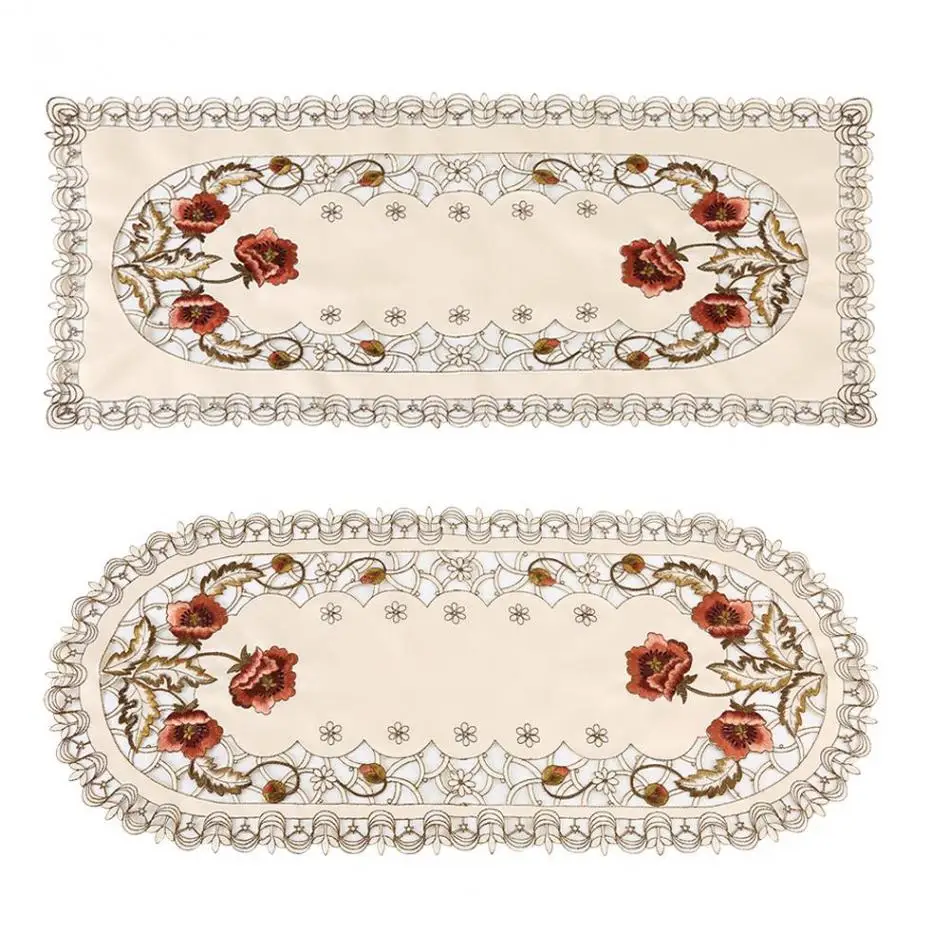 Red Floral Flower Hollow Embroidered Table Runner Tablecloth Cutwork Dining Table Cover For Kitchen Home Decor
Red Floral Flower Hollow Embroidered Table Runner Tablecloth Cutwork Dining Table Cover For Kitchen Home Decor
