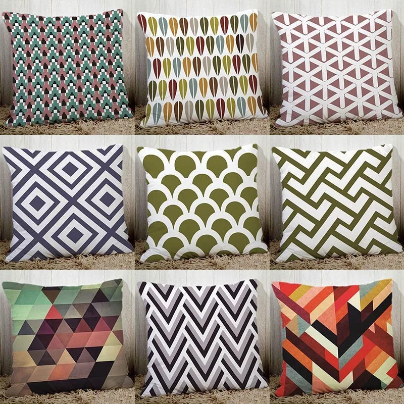 18" 60g/pc polyester geometric cushion cover home decorative pillows 45x45cm bedding pillowcase washable, wholesale cheap price
18" 60g/pc polyester geometric cushion cover home decorative pillows 45x45cm bedding pillowcase washable, wholesale cheap price