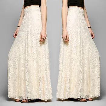 Summer Elegant Lace Skirts Womens Long Maxi Elastic High Waist Lace Skirt jupe femme
Summer Elegant Lace Skirts Womens Long Maxi Elastic High Waist Lace Skirt jupe femme