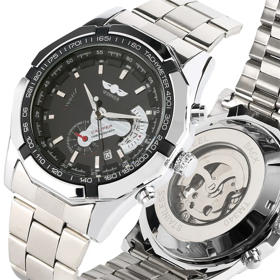 Sport Mechanical Men Watch Auto-Date Stainless Steel Bangle Wrist Men Watch Top Brand Luxury horloges mannen New Arrival 2019
Sport Mechanical Men Watch Auto-Date Stainless Steel Bangle Wrist Men Watch Top Brand Luxury horloges mannen New Arrival 2019