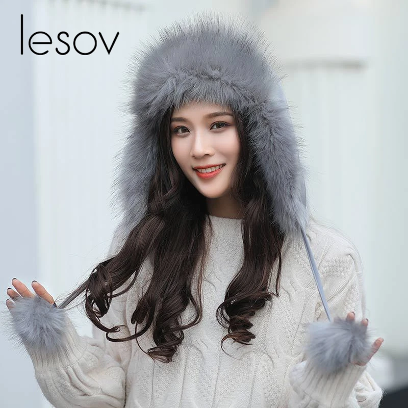 Lesov Warm Ear Flaps Faux Fur Leather Women Russian Winter Hats Ushanka Trapper Bomber Hat Plush Ball Lace Up Skiing Snow Caps
Lesov Warm Ear Flaps Faux Fur Leather Women Russian Winter Hats Ushanka Trapper Bomber Hat Plush Ball Lace Up Skiing Snow Caps
