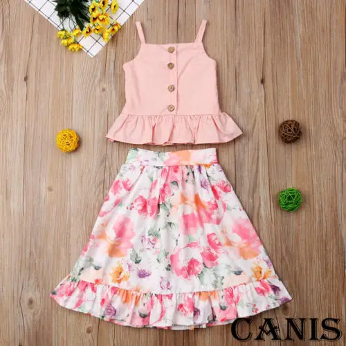 Toddler Kid Baby Girl Clothes Strap Blouse Tops Floral Skirt Dress Outfit Children Set Clothes
Toddler Kid Baby Girl Clothes Strap Blouse Tops Floral Skirt Dress Outfit Children Set Clothes