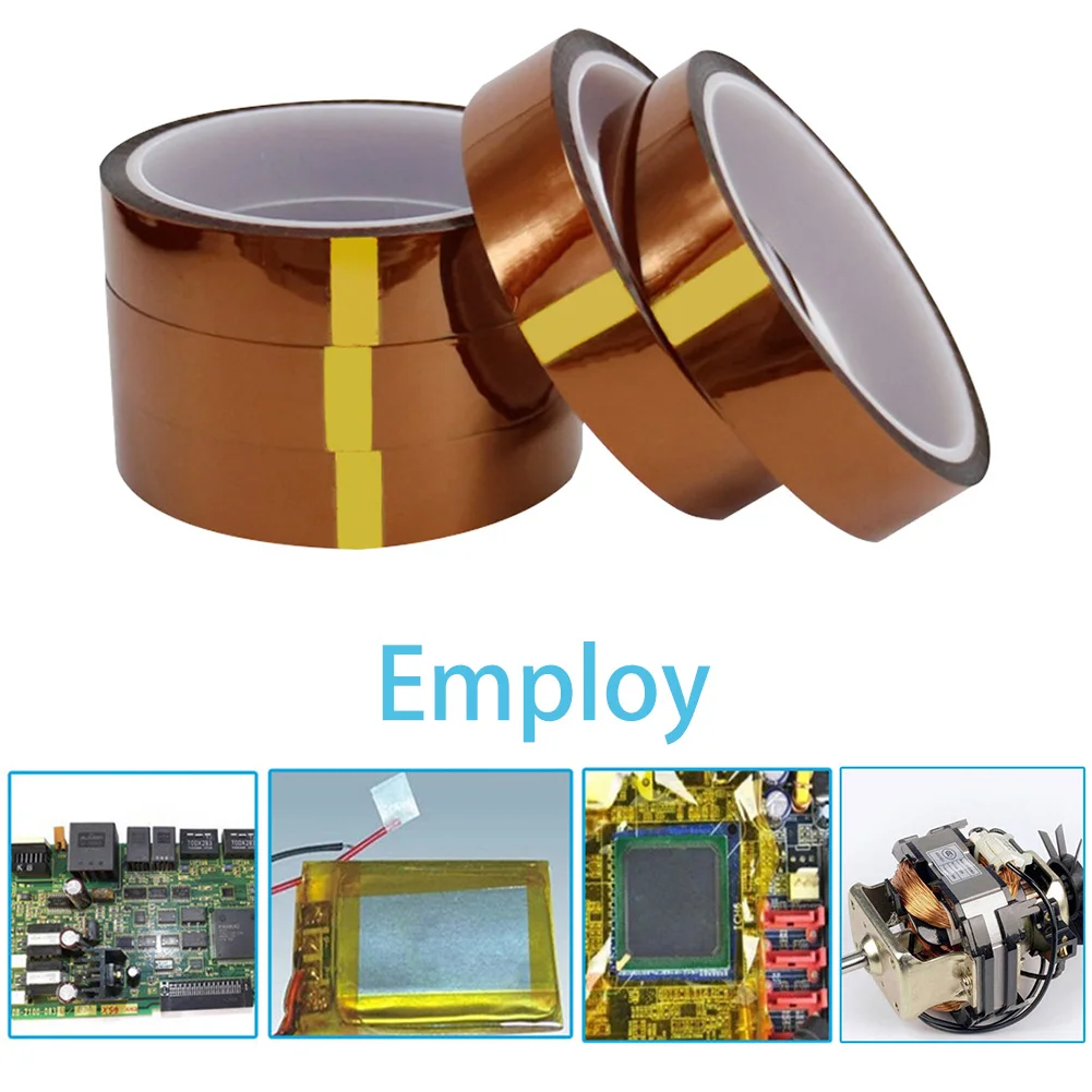 33 Meters Protection Anti Static Insulation Polyimide Heat Resistant Adhesive Electrical Repairs Film Tape Thermal
33 Meters Protection Anti Static Insulation Polyimide Heat Resistant Adhesive Electrical Repairs Film Tape Thermal