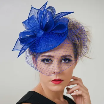 Women Chic Veil Fascinator Hat Cocktail Headpiece Wedding Hair Pins Party Hair Accessories Lady Church Sinamay Fascinators
Women Chic Veil Fascinator Hat Cocktail Headpiece Wedding Hair Pins Party Hair Accessories Lady Church Sinamay Fascinators