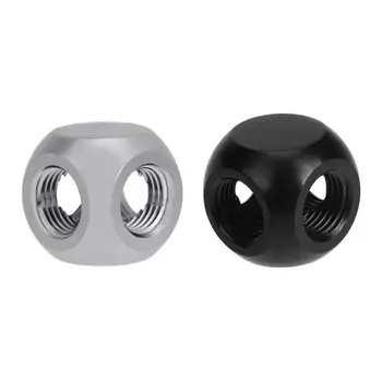 Brass G1/4 Inner Thread 4 Way Water Tube Connector Splitter Tee Fittings Ball Shaped Adapter for PC Water Cooling Black Silver
Brass G1/4 Inner Thread 4 Way Water Tube Connector Splitter Tee Fittings Ball Shaped Adapter for PC Water Cooling Black Silver
