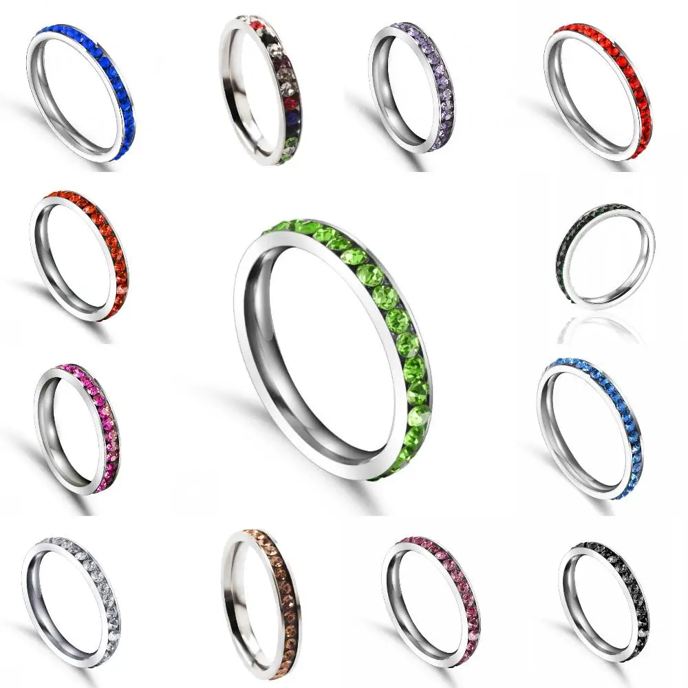 QianBei 2019 New 316L stainless Steel CZ Inlay Crystal Unisex Enagagement Rings Hot Men women's Jewelry
QianBei 2019 New 316L stainless Steel CZ Inlay Crystal Unisex Enagagement Rings Hot Men women's Jewelry