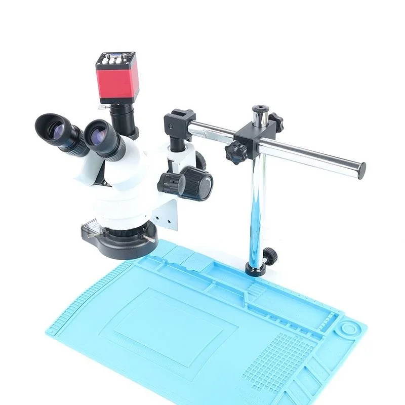 Focal Continuous Zoom 7~45X Trinocular Stereo Microscope+HDMI/VGA Microscope Camera+56 LED Light+Universal Bracket+ Mat
Focal Continuous Zoom 7~45X Trinocular Stereo Microscope+HDMI/VGA Microscope Camera+56 LED Light+Universal Bracket+ Mat