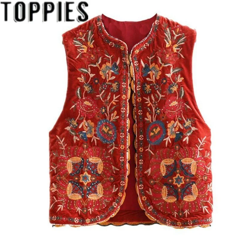 Winter Women Floral Embroidery Velvet Vests Bohemian Vintage Mori Girls Embroidered Velour Waistcoat
Winter Women Floral Embroidery Velvet Vests Bohemian Vintage Mori Girls Embroidered Velour Waistcoat