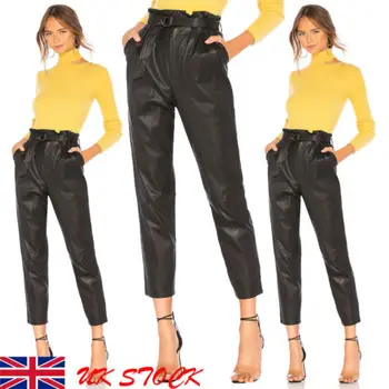 Autumn Lady Pencil Pants Womens High Waist PU Leather Trousers Ladies Party Pants
Autumn Lady Pencil Pants Womens High Waist PU Leather Trousers Ladies Party Pants